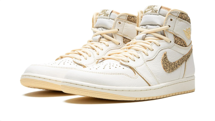 Jordan High-Top Sneakers -  Gold / Cream