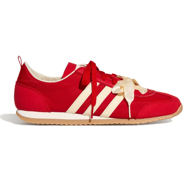 adidas Low-Top Sneakers - Red / Cream Ribbon Laces