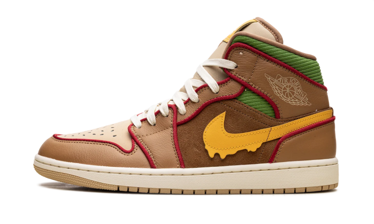 Jordan High-Top Sneakers - Brown / Green / Yellow / Red