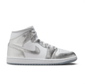 Jordan High-Top Sneakers - White / Metallic Silver