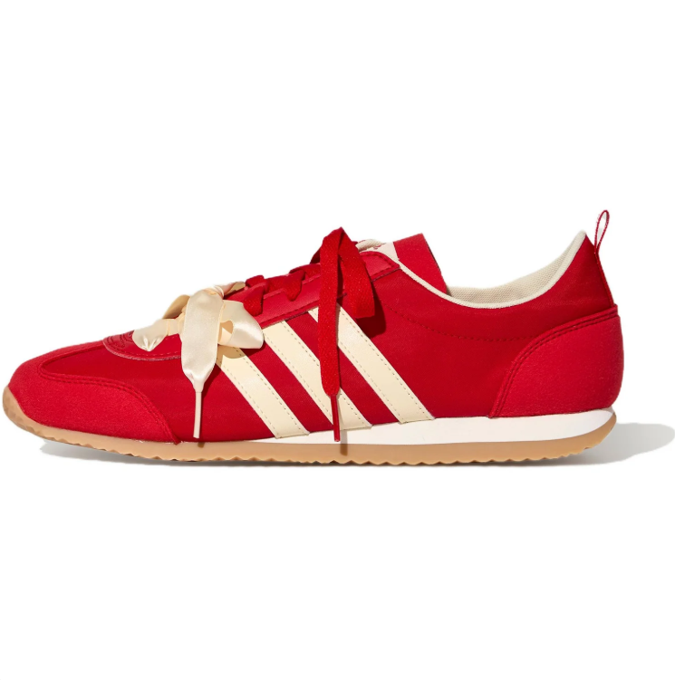 adidas Low-Top Sneakers - Red / Cream Ribbon Laces