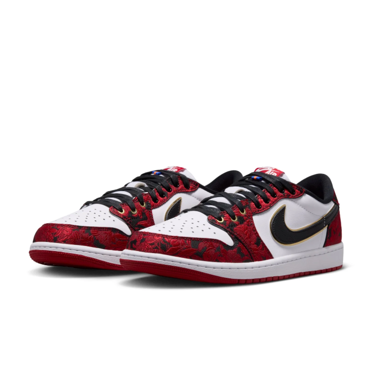 Jordan Low-Top Sneakers - Red / White / Black / Gold