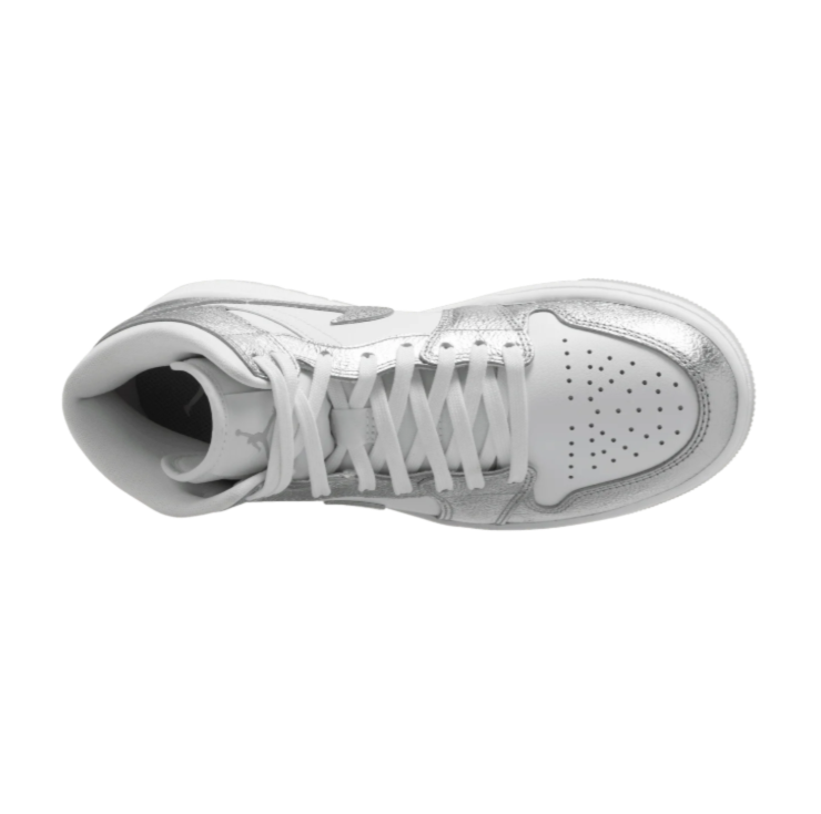 Jordan High-Top Sneakers - White / Metallic Silver