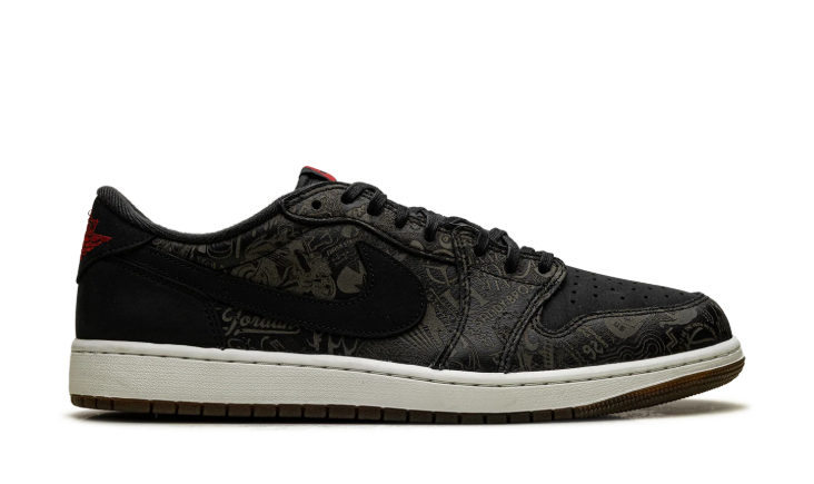 Jordan Low-Top Sneakers - Black / Graphic Print / Brown