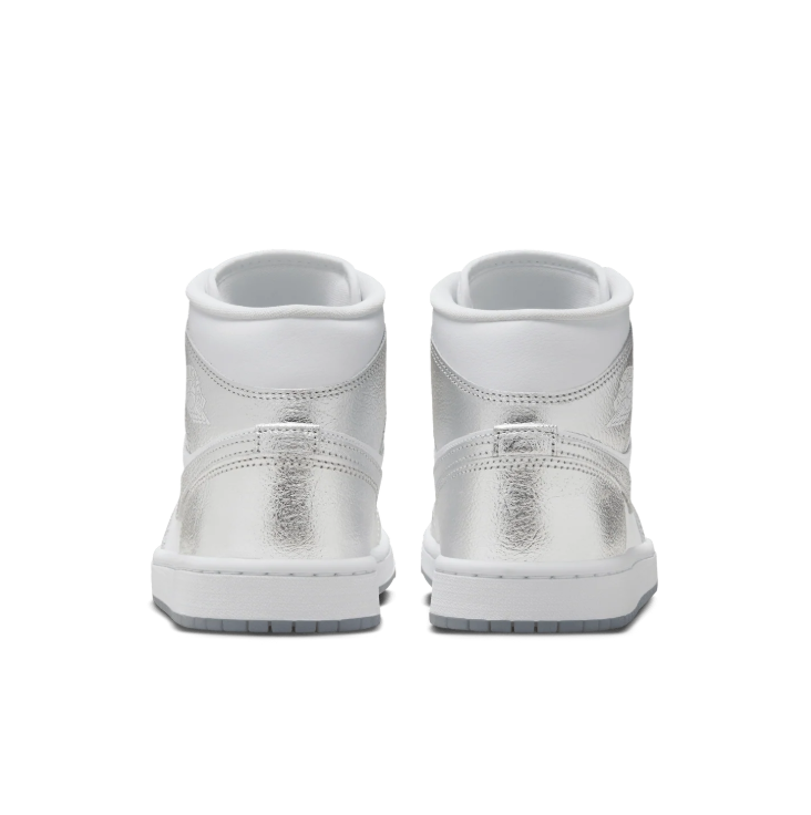 Jordan High-Top Sneakers - White / Metallic Silver