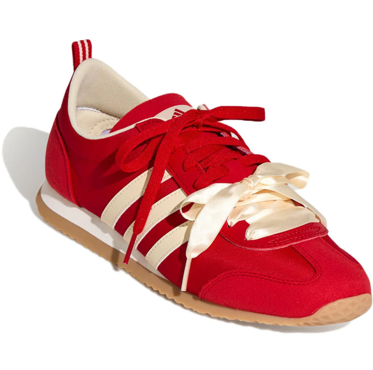 adidas Low-Top Sneakers - Red / Cream Ribbon Laces