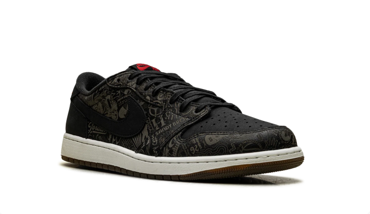 Jordan Low-Top Sneakers - Black / Graphic Print / Brown