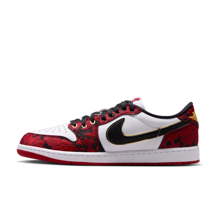 Jordan Low-Top Sneakers - Red / White / Black / Gold