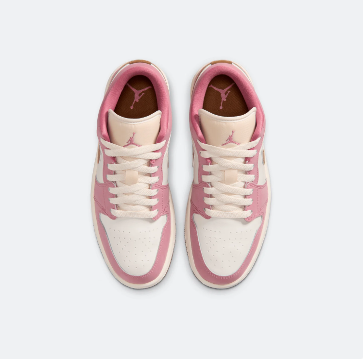 Jordan Low-Top Sneakers - Pink / Cream / Brown
