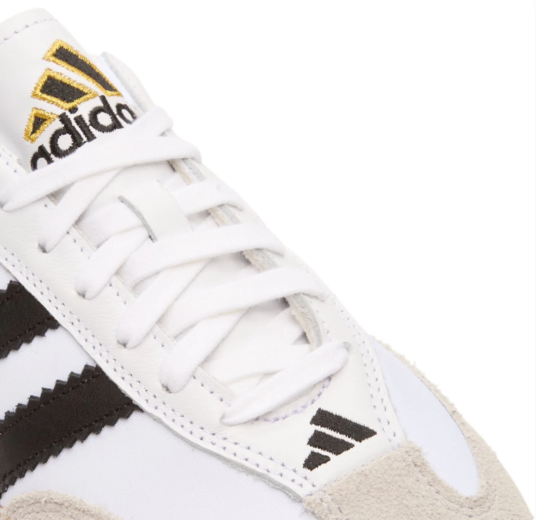 adidas Low-Top Sneakers - White / Black / Woven Sole Detail