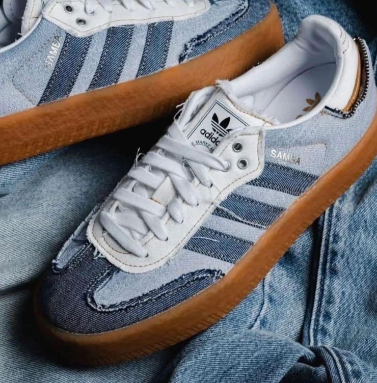 adidas Low-Top Sneakers - Denim Blue / White / Gum