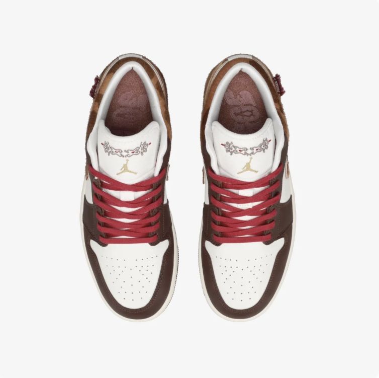 Jordan Low-Top Sneakers - Brown / Cream / Red
