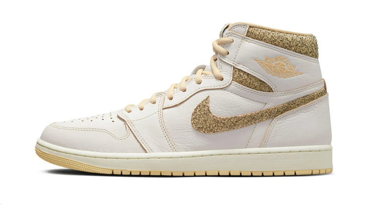 Jordan High-Top Sneakers -  Gold / Cream