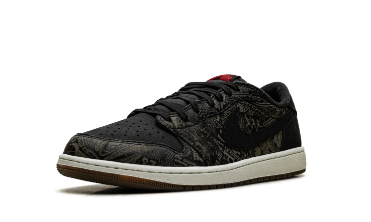 Jordan Low-Top Sneakers - Black / Graphic Print / Brown