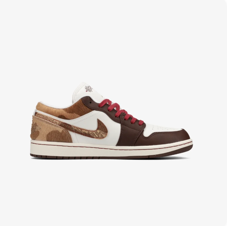 Jordan Low-Top Sneakers - Brown / Cream / Red