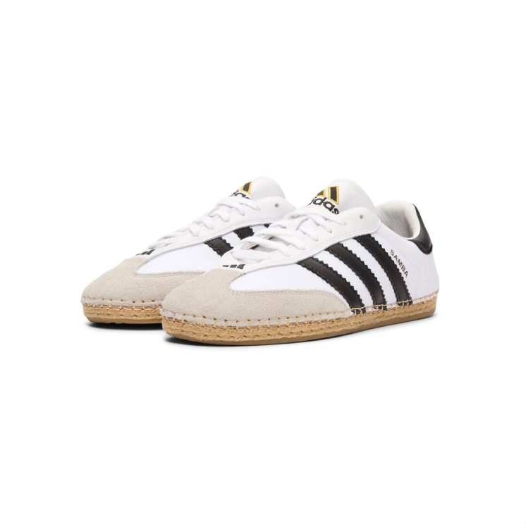 adidas Low-Top Sneakers - White / Black / Woven Sole Detail
